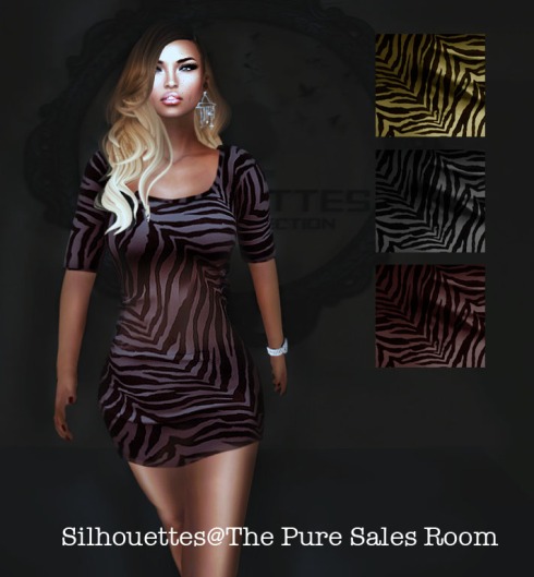Zebra Dress In 3 Textures